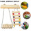 1Ensemble Perchoir Bois Beige Avec Balancelle Échelle Stable 5