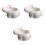 3Pièces Pot Cactus Succulent Céramique Design 1