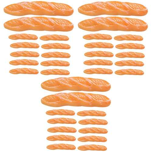 36Pièces Mini Décor Pains Résine Orange Pour Scènes Maison De 1