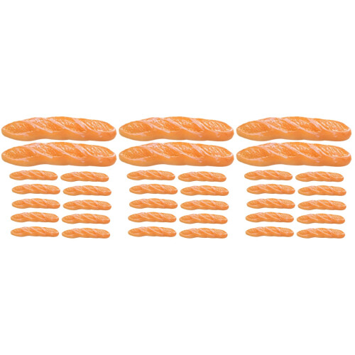 36Pièces Mini Décor Pains Résine Orange Pour Scènes Maison De 2