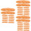 36Pièces Mini Décor Pains Résine Orange Pour Scènes Maison De 5