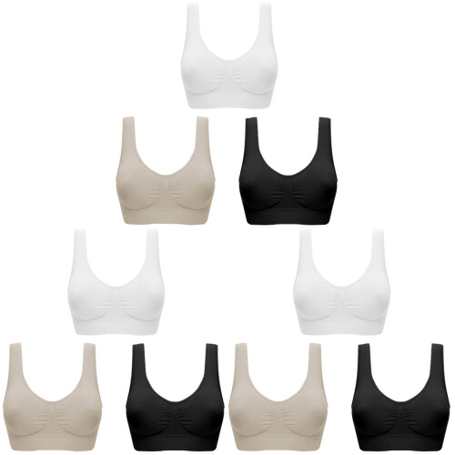 9Pièces Femme Mousse Soutiens- Multicolores 1