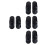 8Pièces Poignées Kayak Canoë Noires Accessoires Remplacement 4