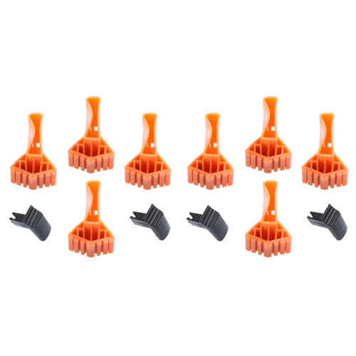 2Ensembles Tapis Pied D'échelle Antidérapant Résistant Noir Orange 2