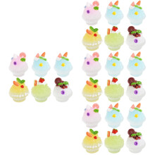 24Pièces Mini Glace Résine Décor Maison De