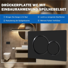Dual-Flush Actuator Plate Kit for Concealed Cisterns Jet for Sigma01/20/21/30/50 UP300/320, Wall Mount Toilets Black