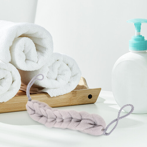 2St Bad Spons Pouf Voor Douche Exfoliërende Tool