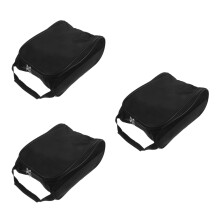 3Pièces Étui Noir Transport Chaussures Golf Durable Ventilé