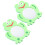 4Pièces Jouets Bain Enfant Animaux Eva Vert Sécurisé 6