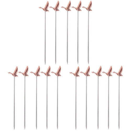 15Pièces Fruit Réutilisables Acier Inoxydable Rose Gold 1