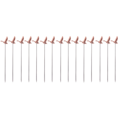 15Pièces Fruit Réutilisables Acier Inoxydable Rose Gold 2