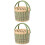 2St Luxe Groene Bamboe Opbergmand Met Draagbaar En 5