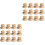 24Pièces Ensemble Poignées Tampon Bois Style Simple Multi 3