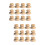 24Pièces Ensemble Poignées Tampon Bois Style Simple Multi 6