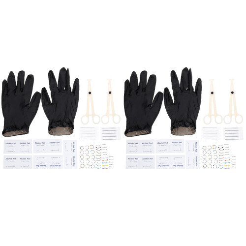 2Ensembles Kit Piercing Nez Acier Et Mode Et Voyage 1