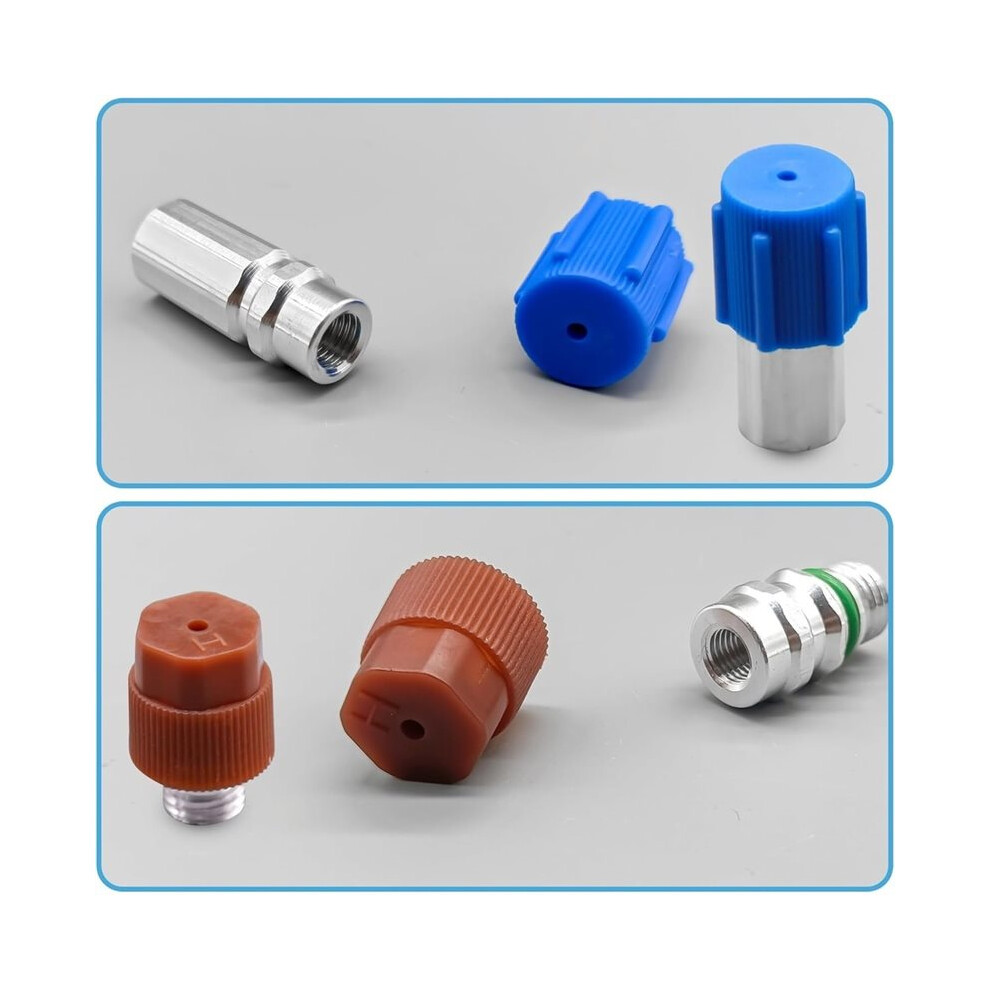 1Set Air Conditioning Valve Core Kits, R12 To R134a Conversion Kit For R134a Air Condition Refrigeration System Maintain 6031162811115