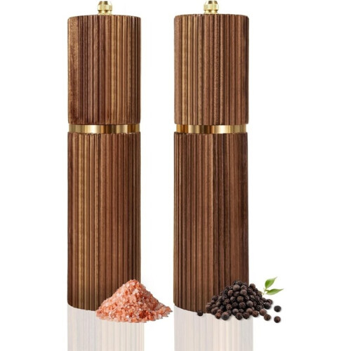 1set Wooden Grinding Set, Kitchen Gift with Ceramic Core, Set of Two, Sturdy and Everlasting Kitchen Set