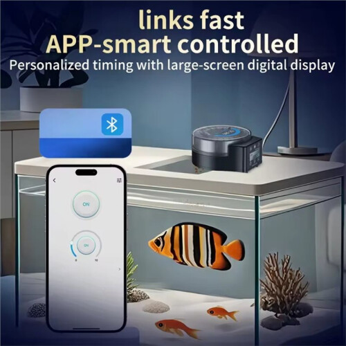 DRF-20 Distributore Automatico di Cibo per Acquario con Telecomando  e Timer Digitale per Pesci D'Acquario.