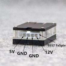 DC12V 5,5x2,5mm Till 12V 5V HDD SSD Strömkabel Hårddiskadaptermodul Strömförsörjning - Nas 5SATA
