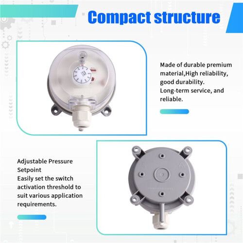 Micro Differential Pressure  Air 50-500Pa -20-85C Adjustable Filter Fan Ventilation Gas Sensor