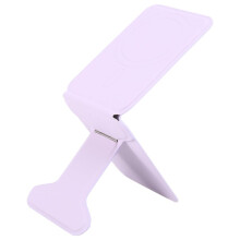 Phone Stand,Foldable Magnetic Phone Tripod,Angle Adjustment & PU Leather Phone Stand,Compatible with All Phone B