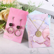 Ketting Displaykaart 6x9cm Abstracte Stijl Gouden Lijnen Oorbellen Verpakking voor DIY Sieraden Verkoop Display Tags Karton