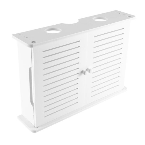 3X Wifi Router Storage Boxes Wooden Box Cable Power Wire Bracket Wall ...