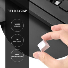 37 PCS PBT Keycap DSA 1U Keycaps for MX Custom Keycap Set for Gaming Mechanical Keyboard Keybord ,White