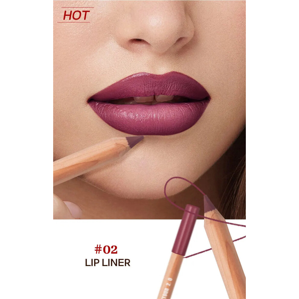 My Store (06) Nude Brown Lipliner Pen Wooden Matte Lip Liner Waterproof Lipstick Pencil Easy To Wear Non-Stick Cup Lip Contouring Pen Cosmetic