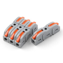 50pcs Lever Wire Connector for Quick Connection 28-12 AWG 1-to-1 in- Wire Connector Compact Splice InsulatedTerminal