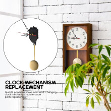 Quartz Pendulum Clock Movement Mechanism DIY Kit with 3 Pairs Different Hands for Wall Clock Repair Parts Replacement