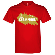 Liverpool FC Official Football Mens 6 Times CL Winners T-Shirt Red Med.