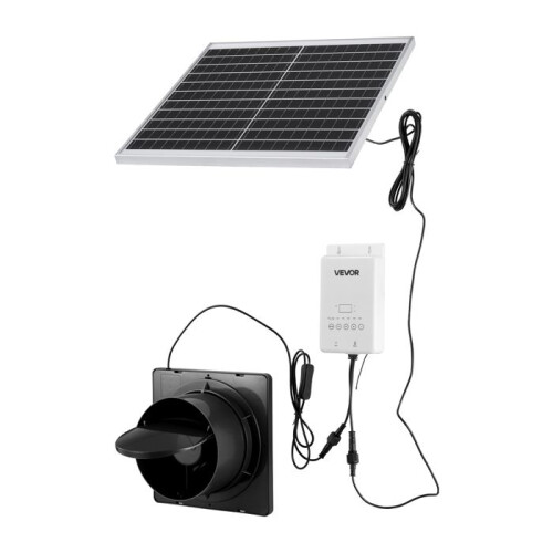 Solar-Luftabsauger - DUOKU - JRD-05 - 20W Solarpanel - Eingebaute Batterie - Durchfluss 374 m³/h