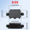 External Junction Box IP68,2 Way Clamshell-Type Underground Electrical Box with Terminal Block Airtight Plastic Box 6