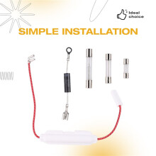 Mica Sheets + High Voltage Capacitor + High Voltage Diode + Fuse 8pcs-Set for Midea/Galanz Standard Microwave Oven Parts