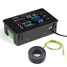 AC301 Digital Voltmeter Ammeter Voltage Frequency Electricity Meter Panel Temperature Power Tester AC50-300V 100A-Closed