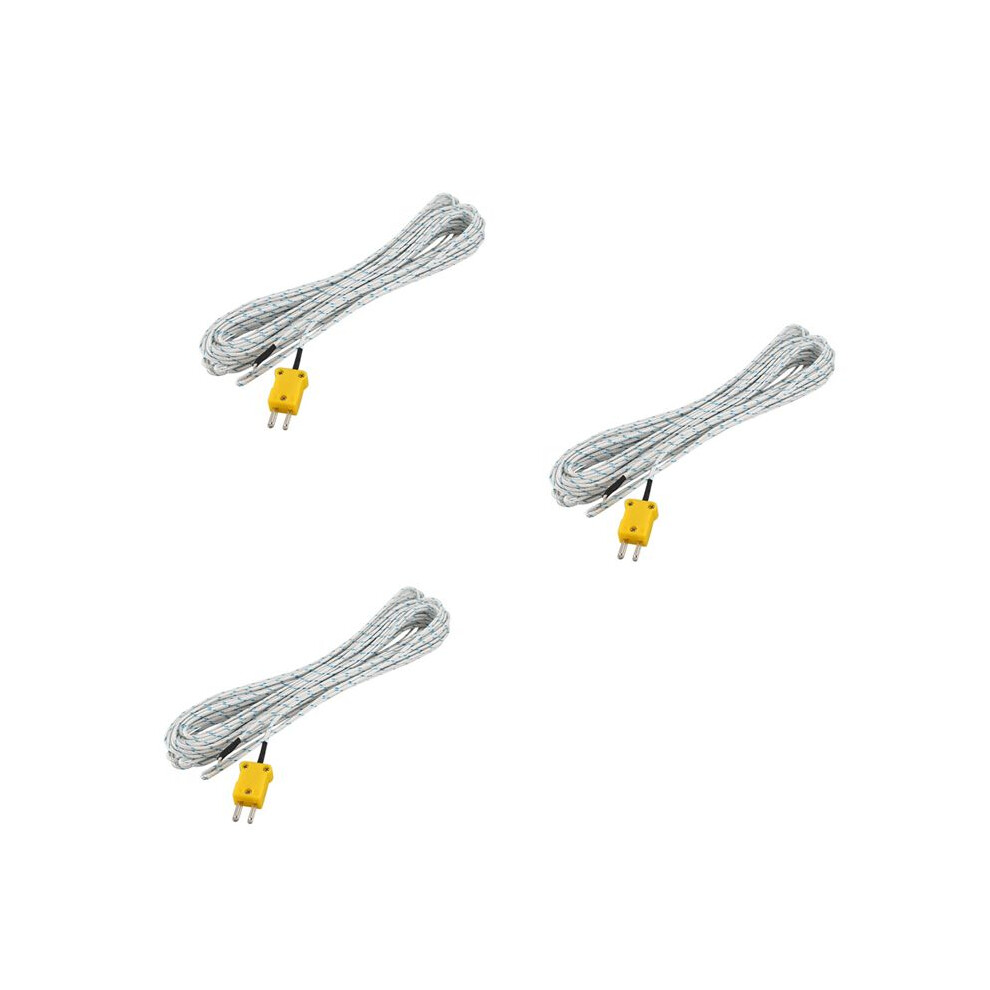 3X -50-250 Celsius K Type 10M Cable Temperature Sensor Thermocouple Probe White 4711417044520