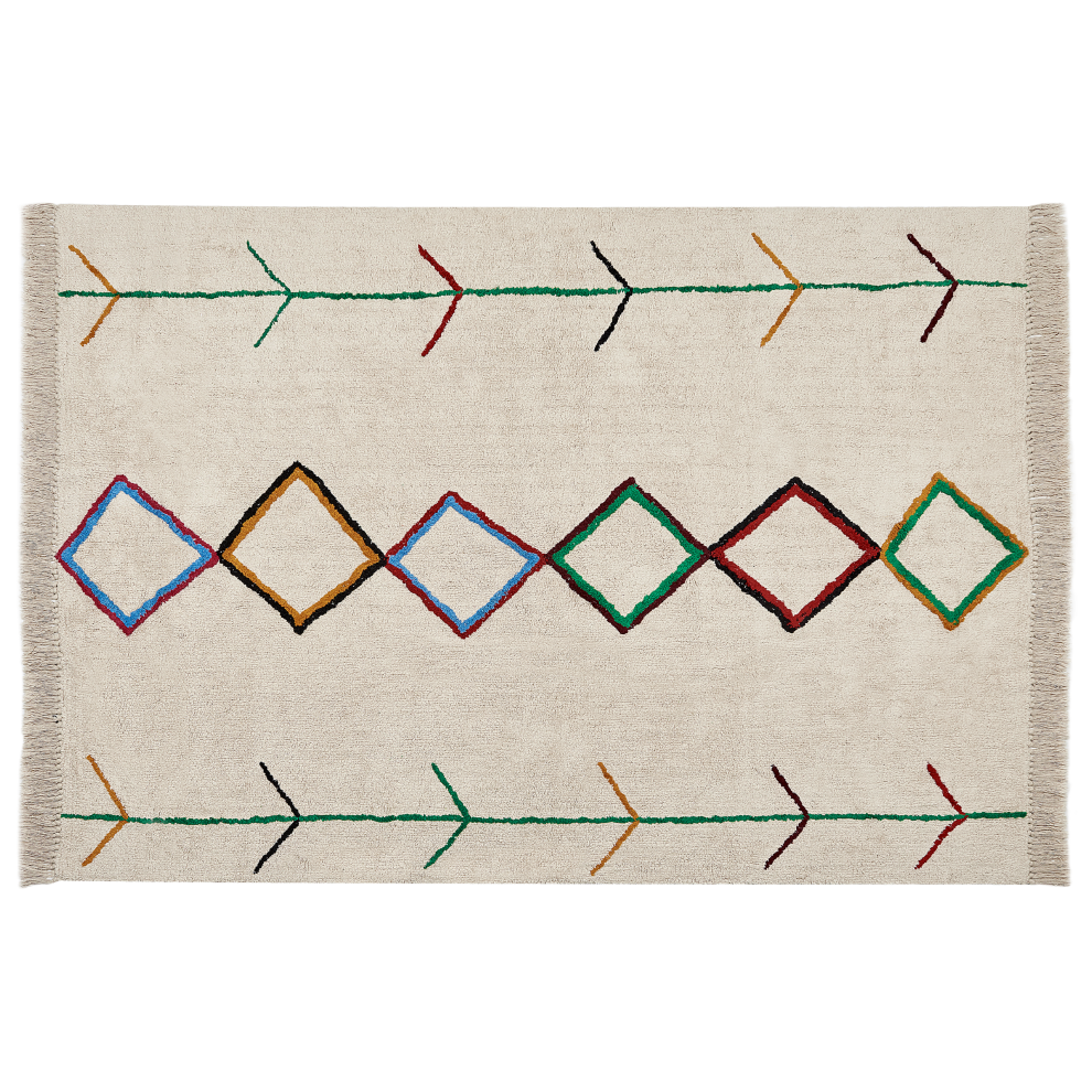 Beliani Rug Cetmi Beige 160 X 230 Cm Cotton