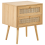 Beliani 2 Drawer Bedside Table PEROTE Rattan Light Brown 1
