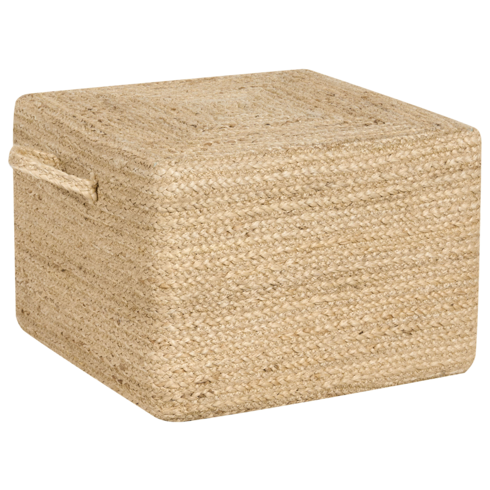 Beliani Pouffe Dhadar Jute Natural