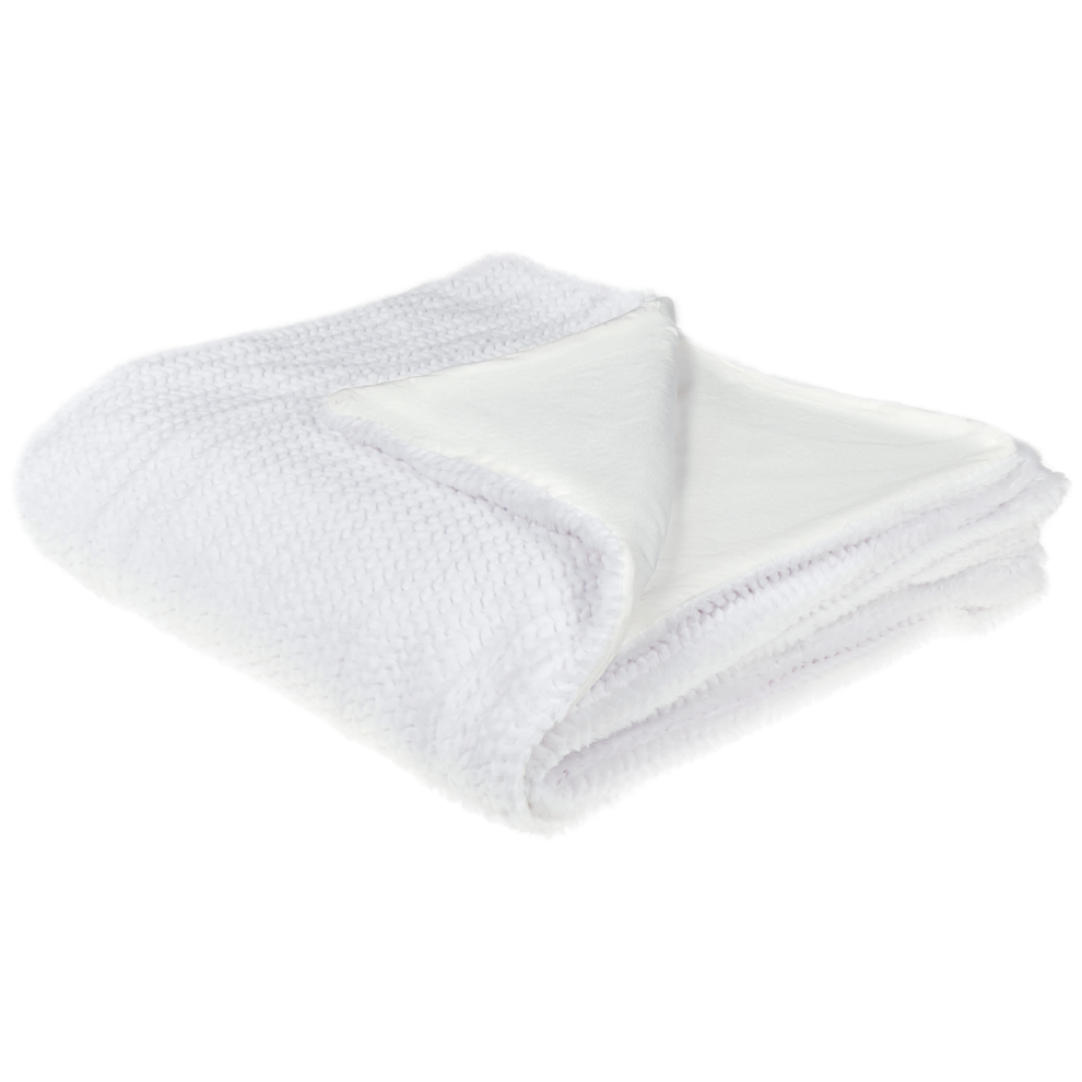Beliani Blanket Bjas 200 X 220 Cm White