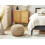 Beliani Pouffe PRIENE Cotton Beige 2