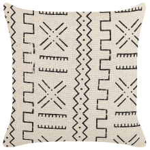 Throw Cushion MYRICA Cotton 45 x 45 cm White Geometric Pattern