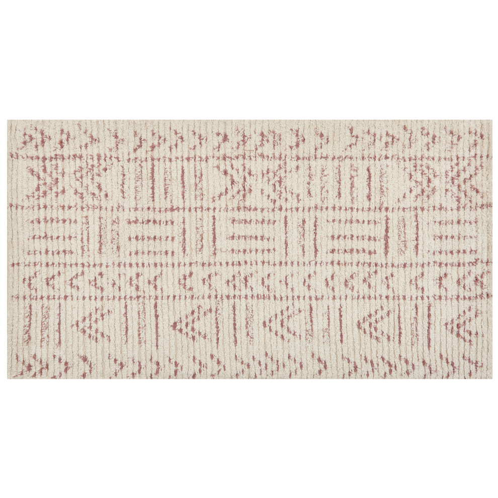 Beliani Rug Edirne Beige 80 X 150 Cm Cotton