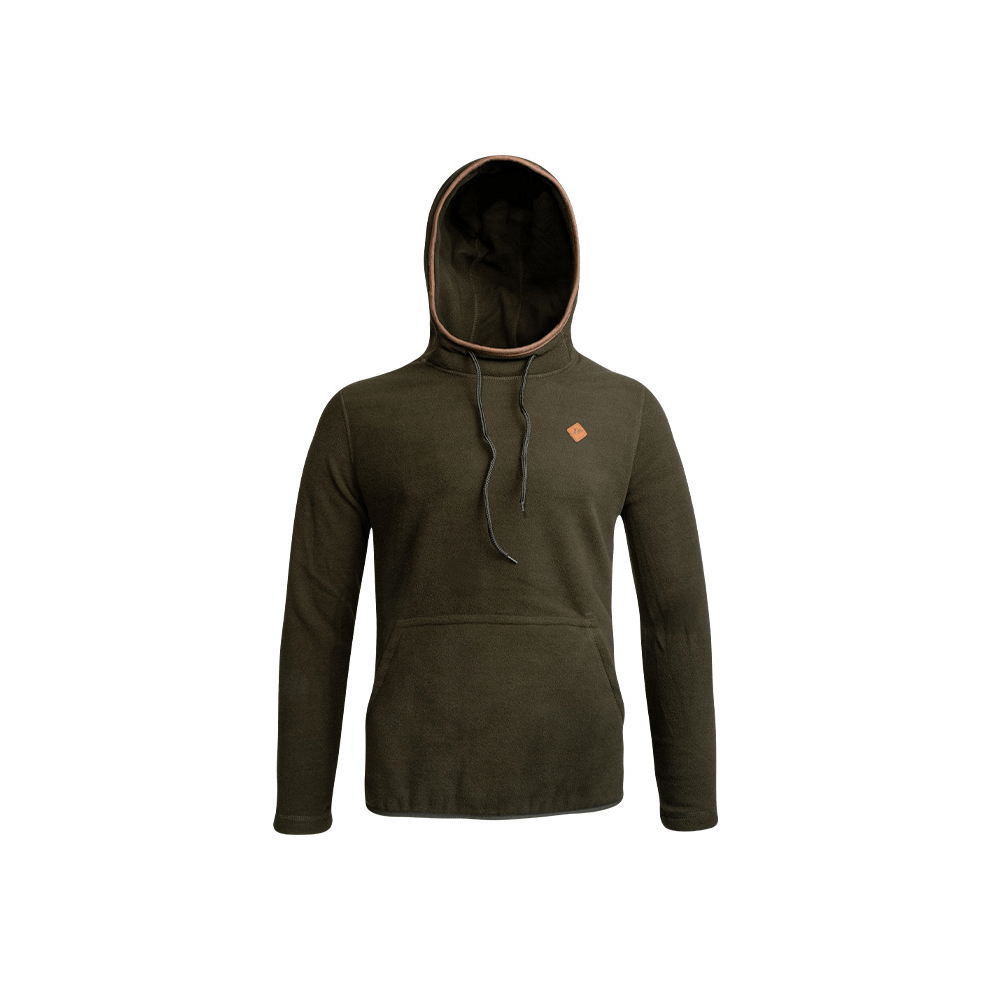 Jack Pyke Unisex Adult Regular/Classic Country Hoodie With Antiqued Faux Leather Piping - Dark Olive