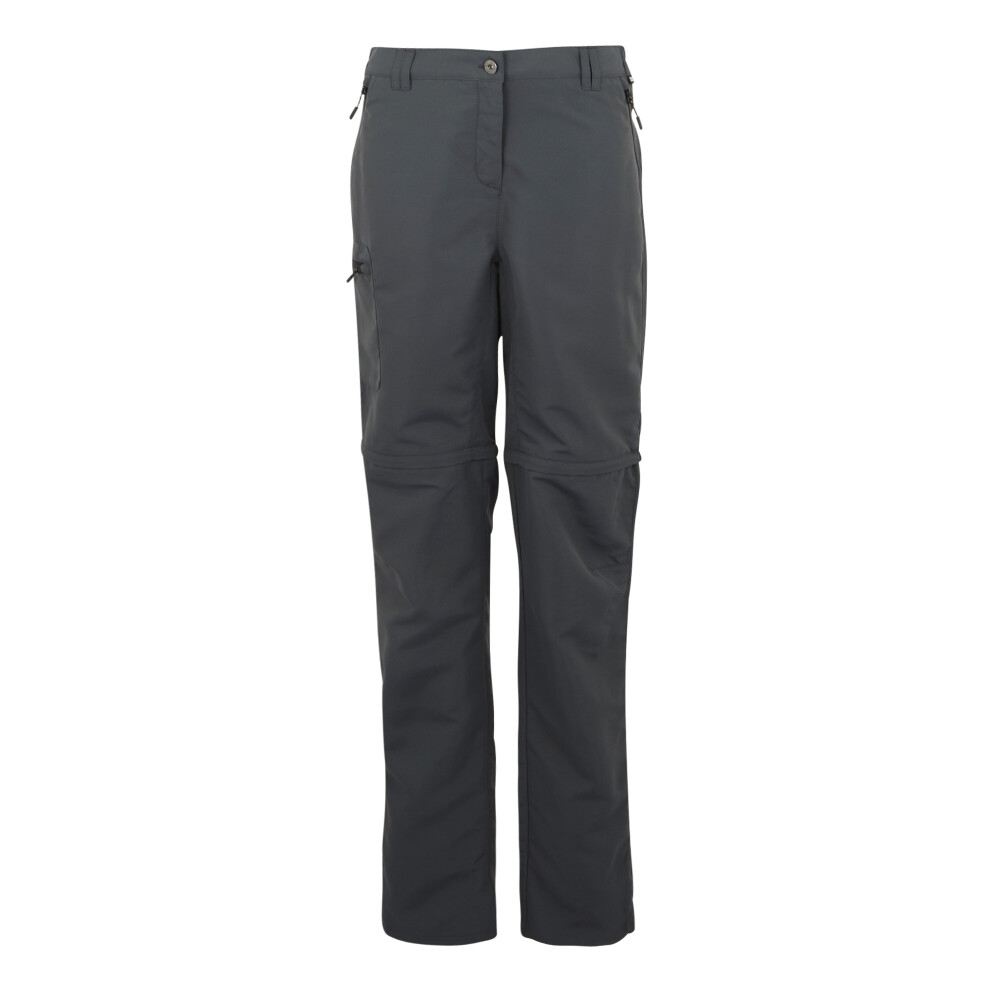 Regatta (16 Uk R, Seal Grey) Womens/Ladies Chaska Iii Zip-Off Hiking Trousers