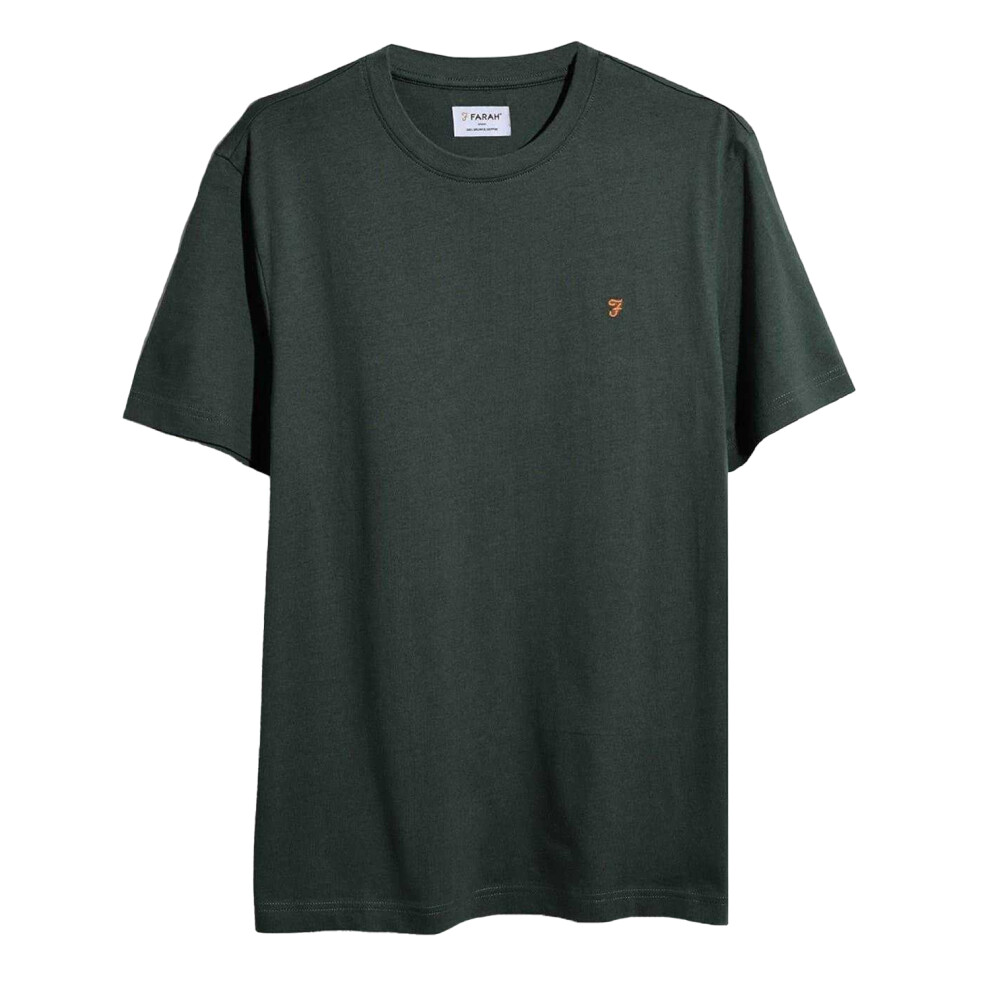 Farah (M, Evergreen) Mens Logo Regular T-Shirt