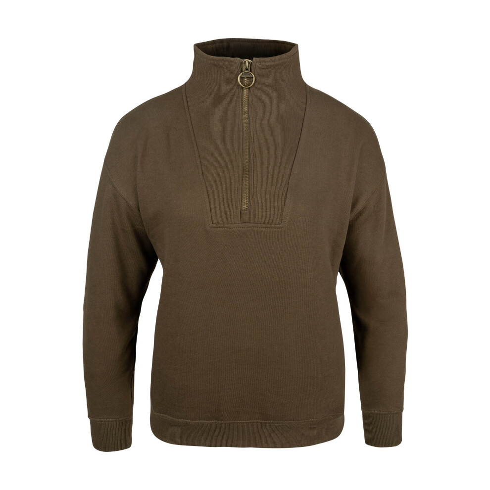 Jack Pyke Half Zip Sweatshirt For Women Olive Xs