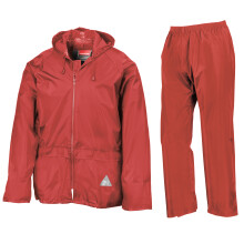 (XL, Red) Result Mens Heavyweight Waterproof Rain Suit (Jacket & Trouser Suit)