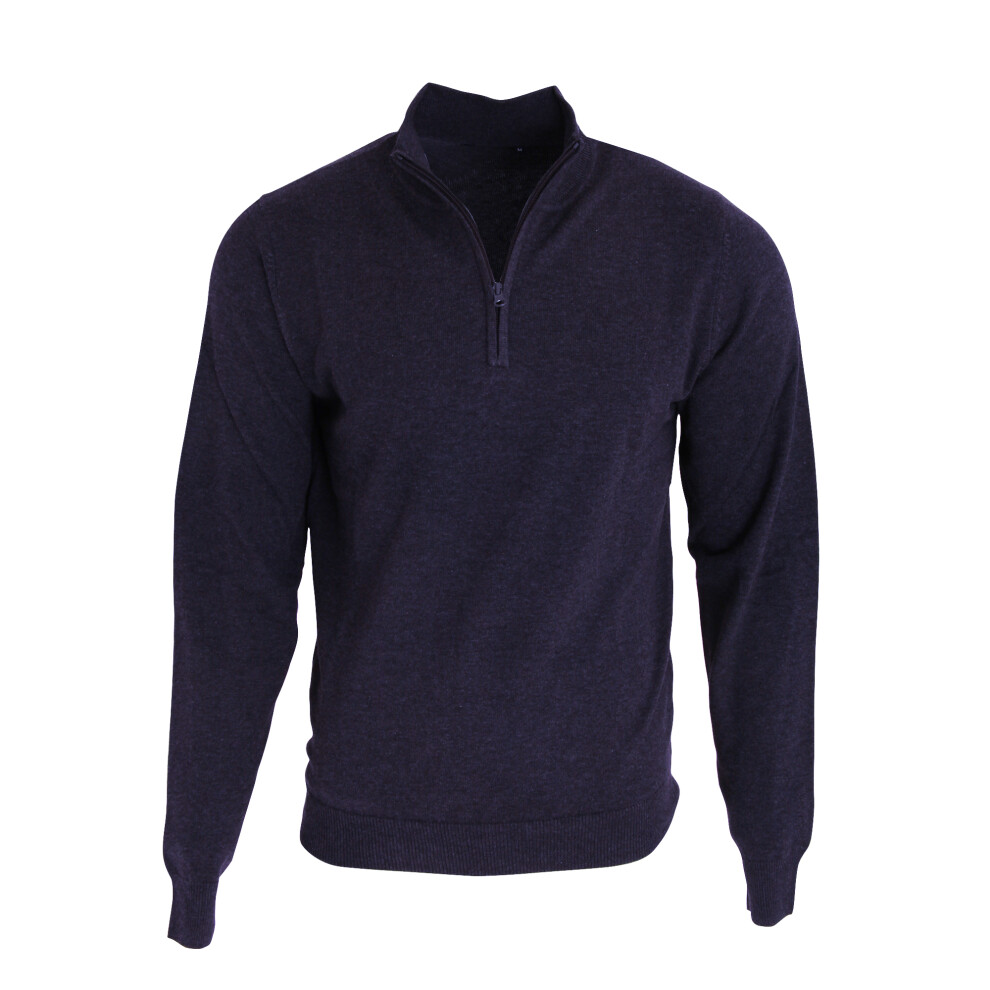 Premier (4Xl, Navy) Mens 1/4 Zip Neck Knitted Sweater